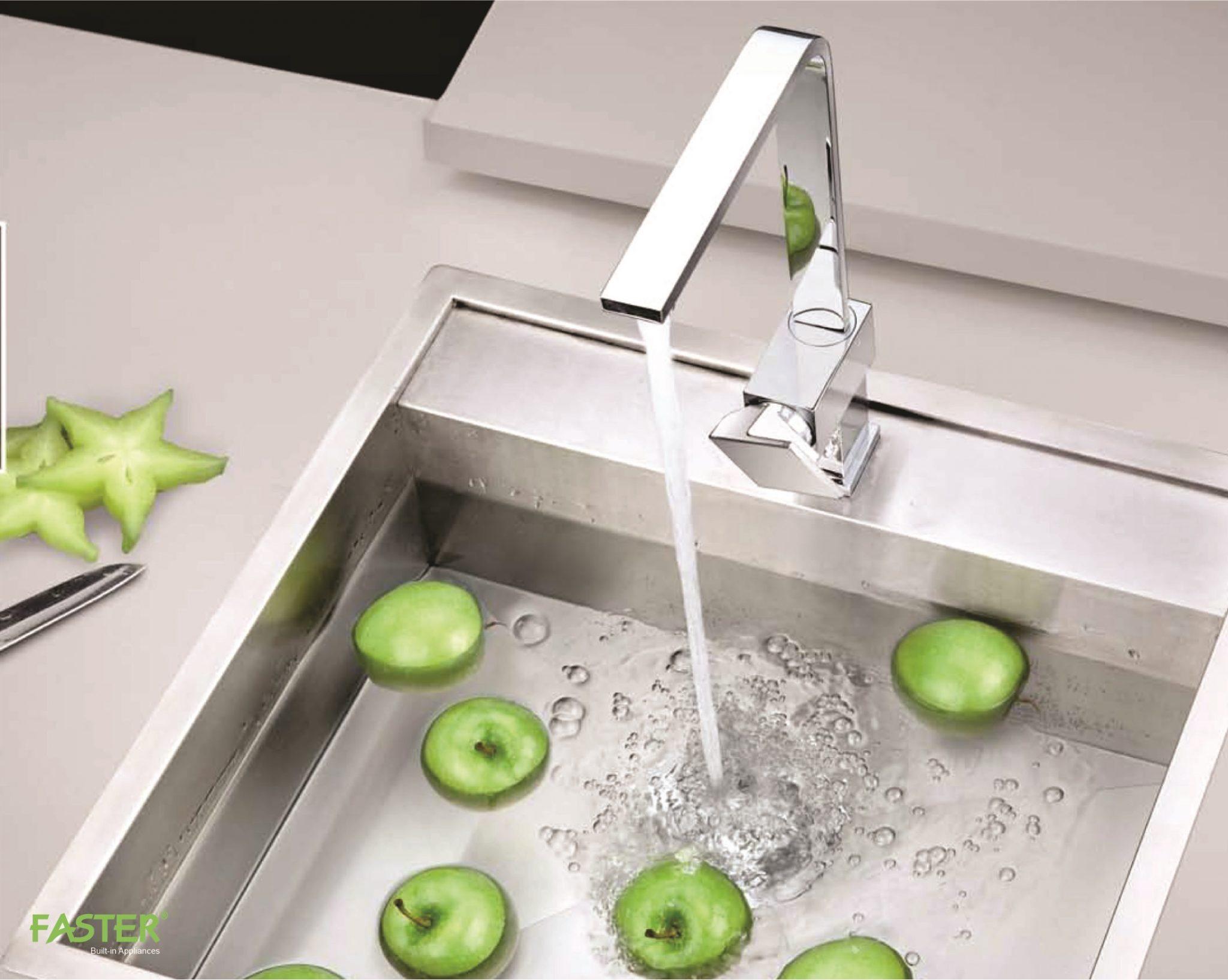 Sử dụng nước sạch và tiết kiệm nước với vòi chậu rửa Faster