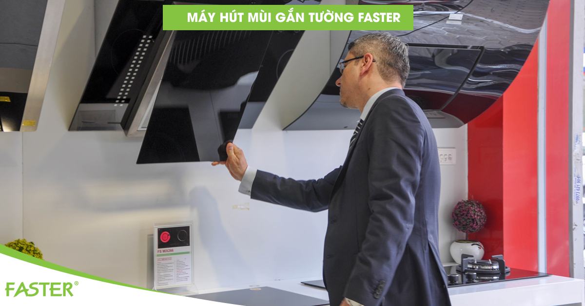 Máy hút mùi gắn tường Faster - Sang trọng và hiệu quả