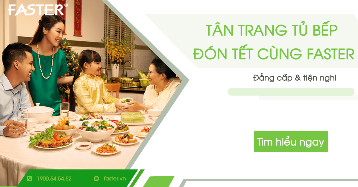 Tân trang tủ bếp – Đón Tết cùng các mẫu phụ kiện inox thông minh FASTER