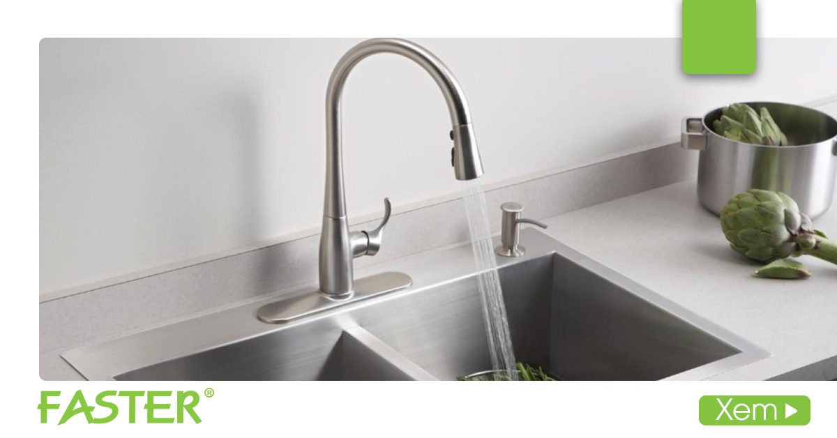 Bộ sưu tập những mẫu vòi chậu rửa nhà bếp hiện đại của Faster 2018