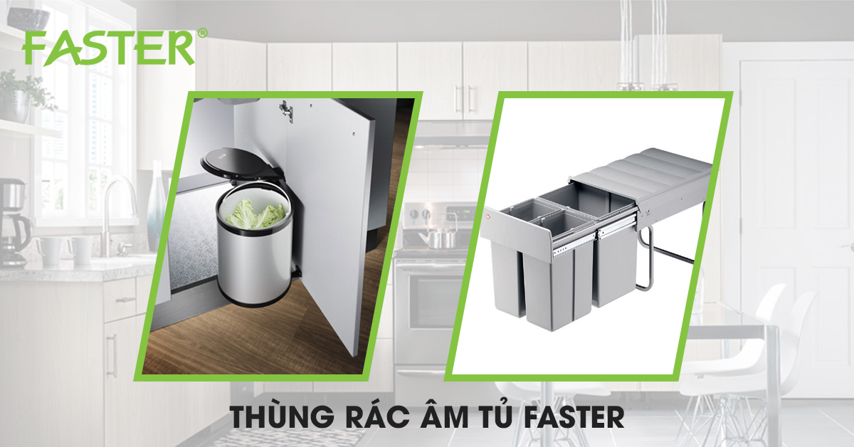Thùng rác âm tủ thông minh mang lại tiện ích bất ngờ cho tủ bếp