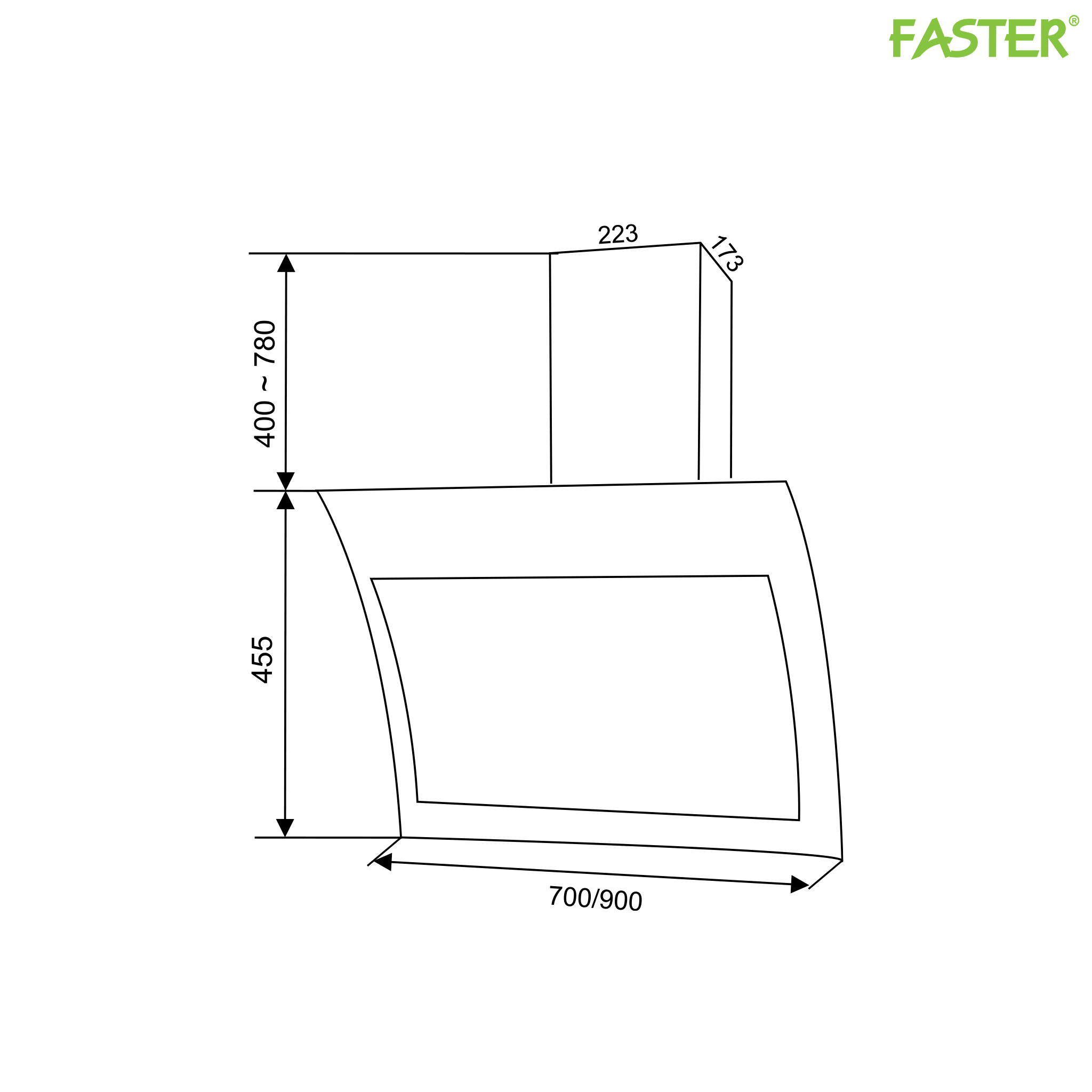 Máy hút mùi gắn tường FS 3689WN BN 70/90