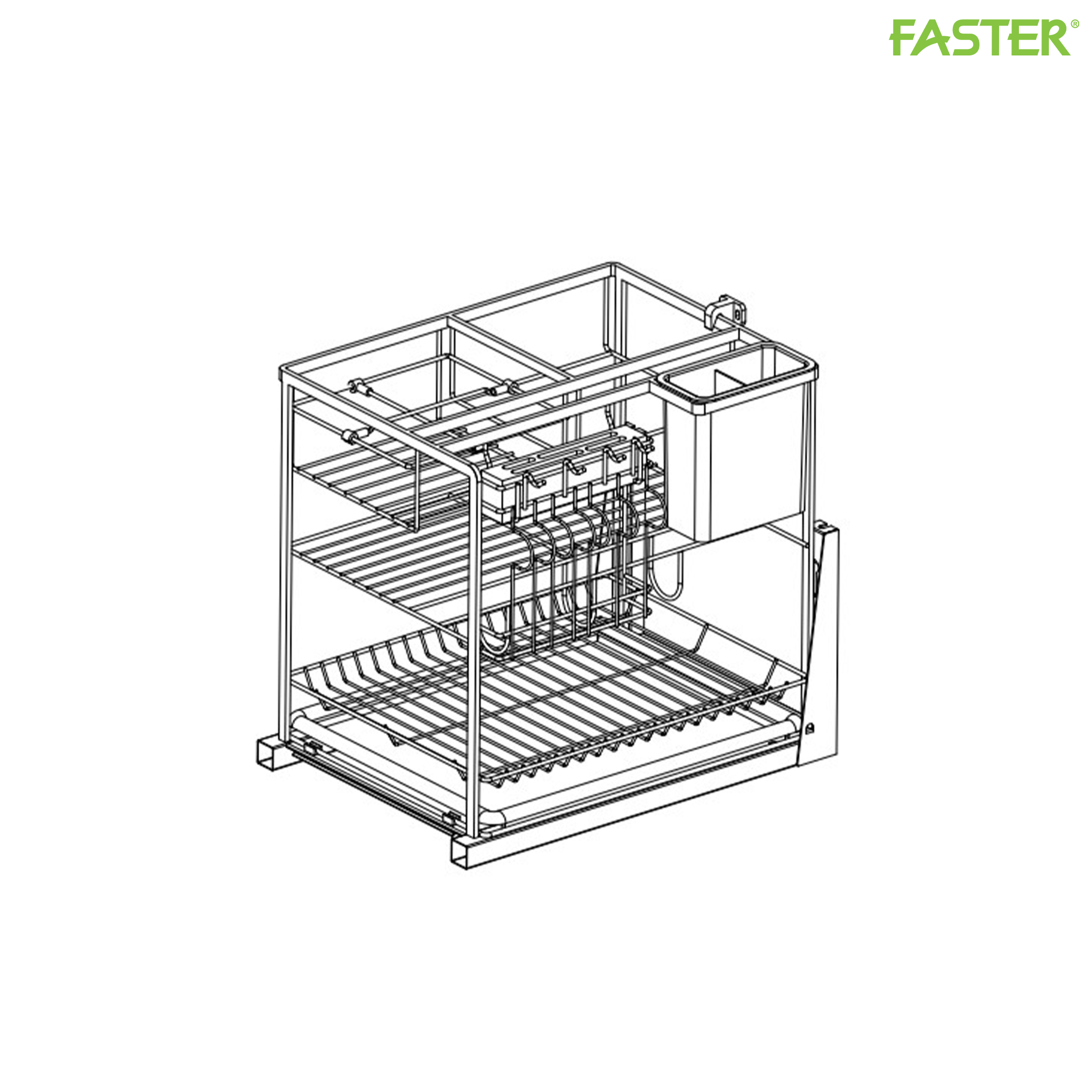 Giá đa năng khung inox 304 FS MF400S304
