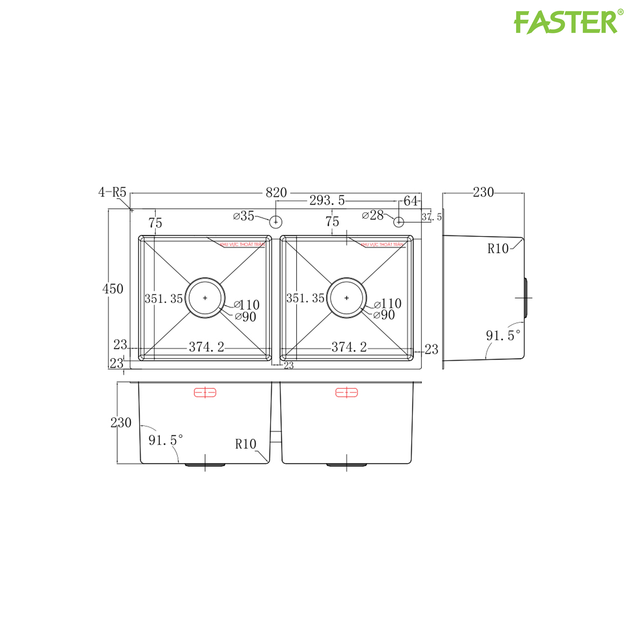 Chậu rửa bát FS 8245HA