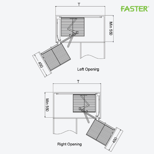 Kệ góc liên hoàn FSMC90SR304