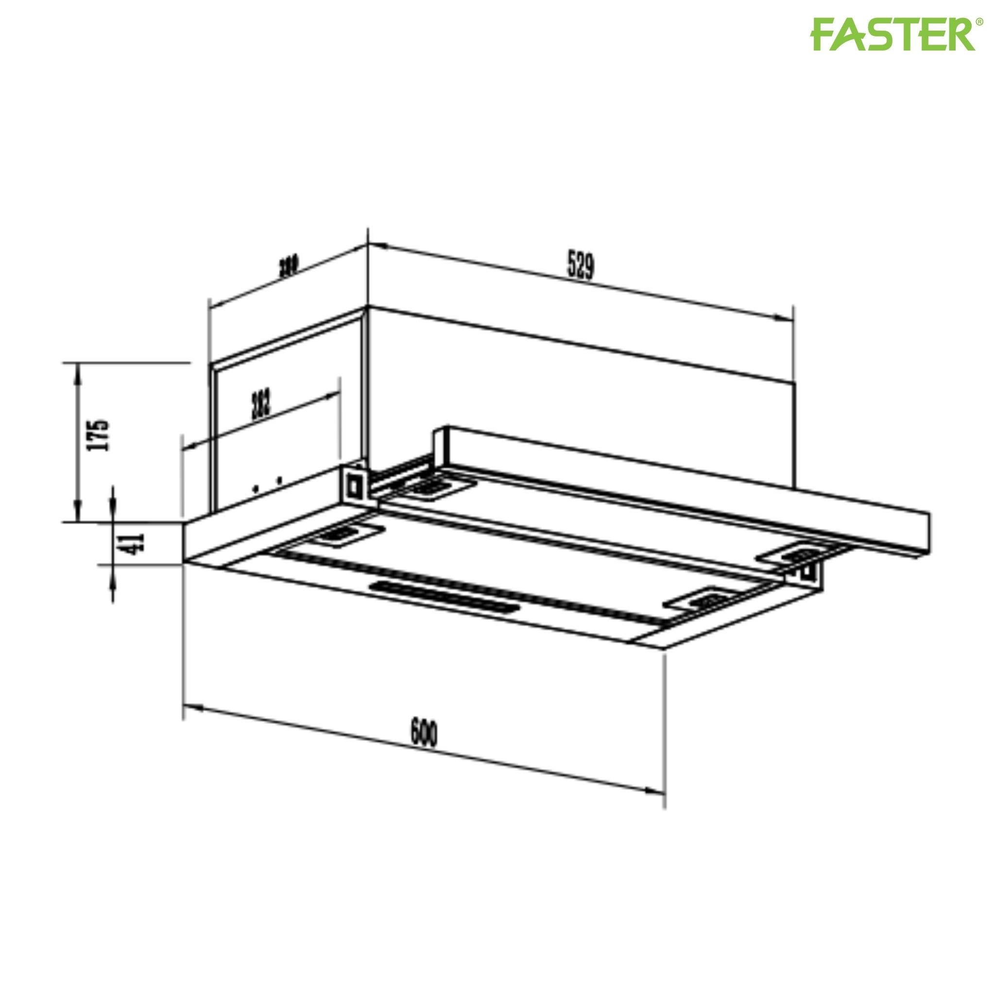 Máy hút mùi kéo rút máy mỏng SYP 6222B PRO