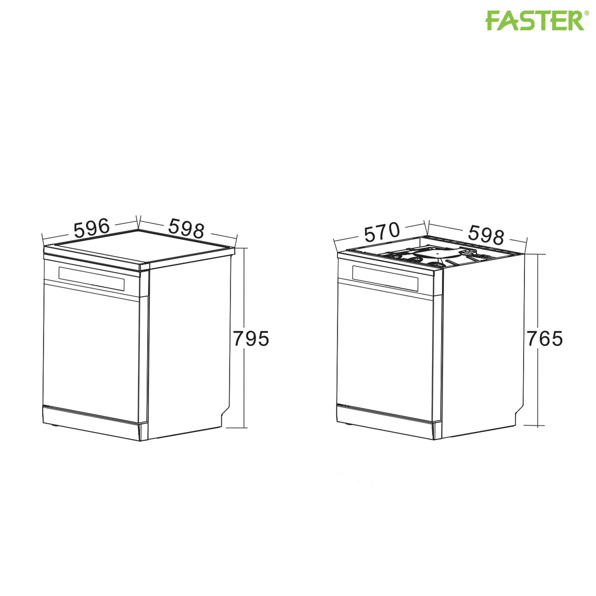 Máy rửa bát nhập khẩu Malaysia ECO 8516 SERI 8 SMART